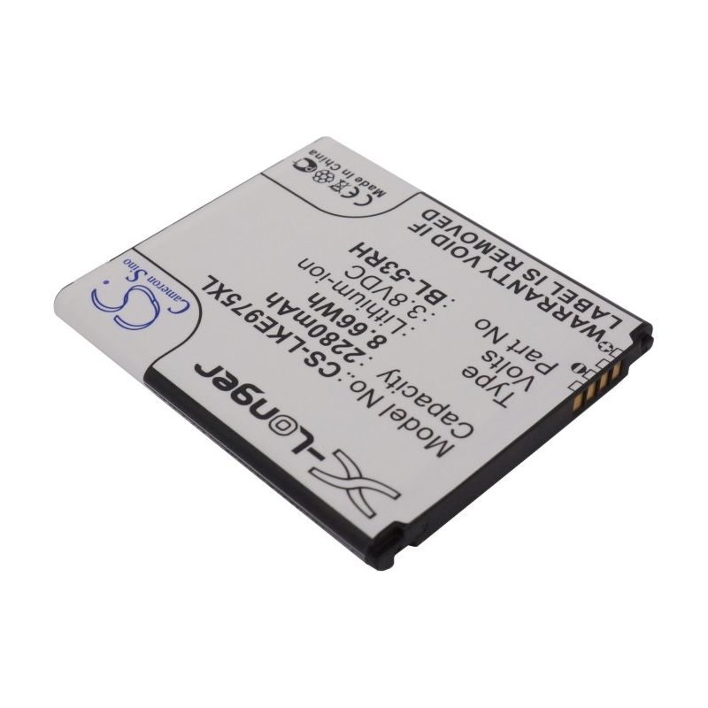 Li-ion Battery fits Lg, e975w, gee, optimus gj 3.8V, 2280mAh Communications Cameron Sino Technology Limited (Suspended)