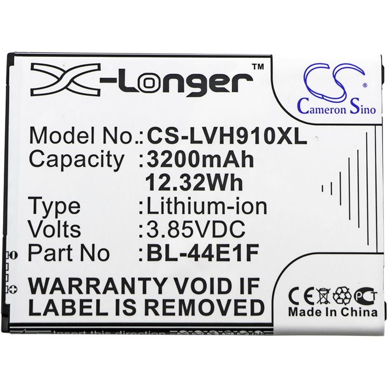 Li-ion Battery fits Lg, f800, f800k, f800l 3.85V, 3200mAh Mobile & SmartPhone Cameron Sino Technology Limited