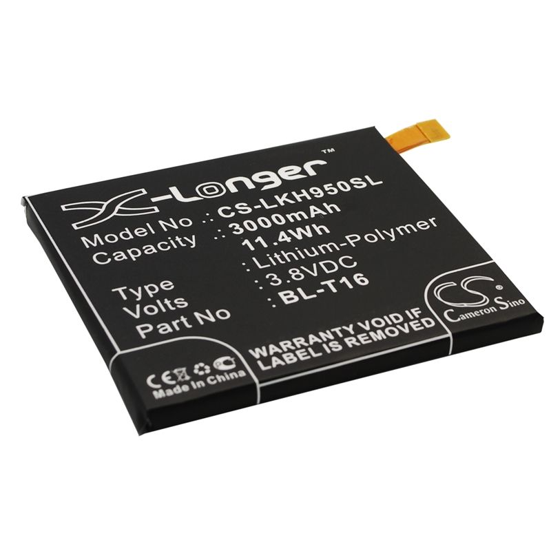 Li-Polymer Battery fits Lg, g flex 2, h950, h955 3.8V, 3000mAh Mobile & SmartPhone Cameron Sino Technology Limited