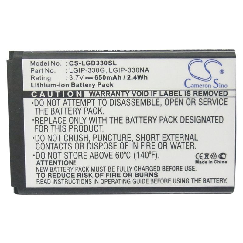 Li-ion Battery fits Lg, gb220, gb230, gd350 3.7V, 650mAh Mobile & SmartPhone Cameron Sino Technology Limited