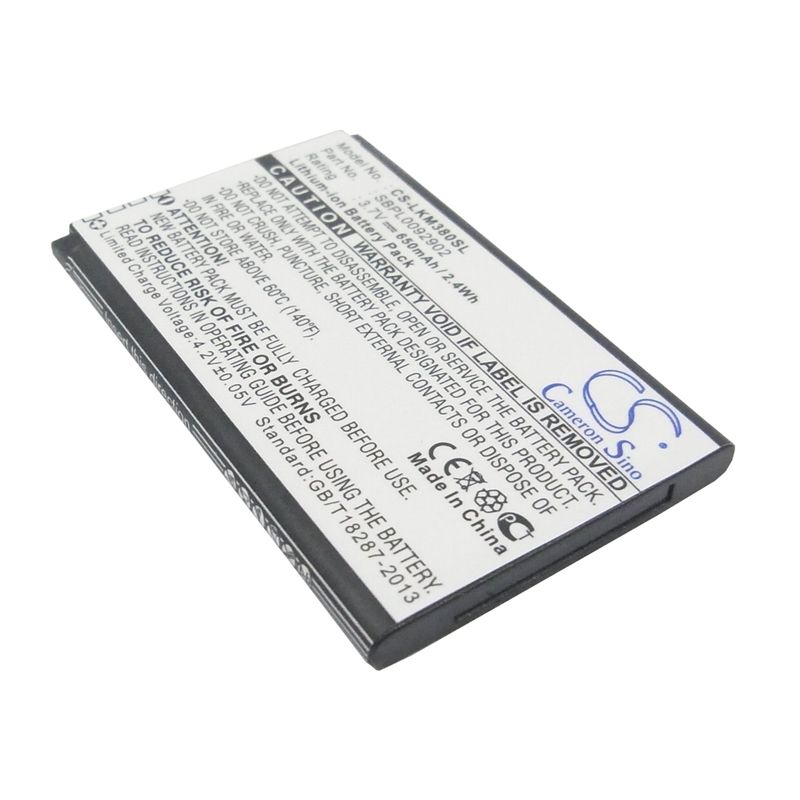 Li-ion Battery Fits Lg, Gb258, Gd350, Gm210 3.7v, 650mah Mobile & SmartPhone Cameron Sino Technology Limited
