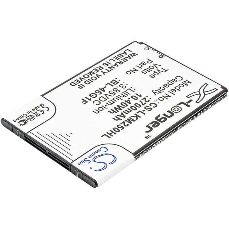 Li-ion Battery fits Lg, grace, harmony, k10 2017 3.85V, 2700mAh Mobile & SmartPhone Cameron Sino Technology Limited