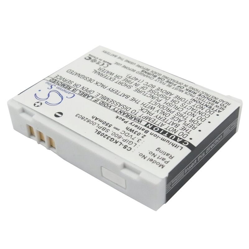 Li-ion Battery fits Lg, kg320, kg-320, mg320c 3.7V, 550mAh Communications Cameron Sino Technology Limited (Suspended)