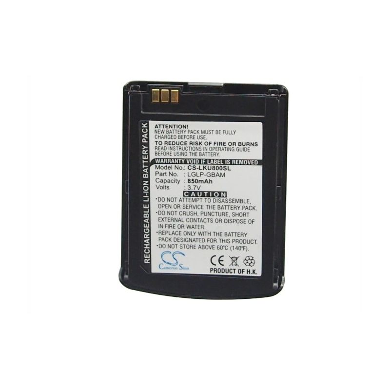 Li-ion Battery fits Lg, ku800 3.7V, 850mAh Mobile & SmartPhone Cameron Sino Technology Limited