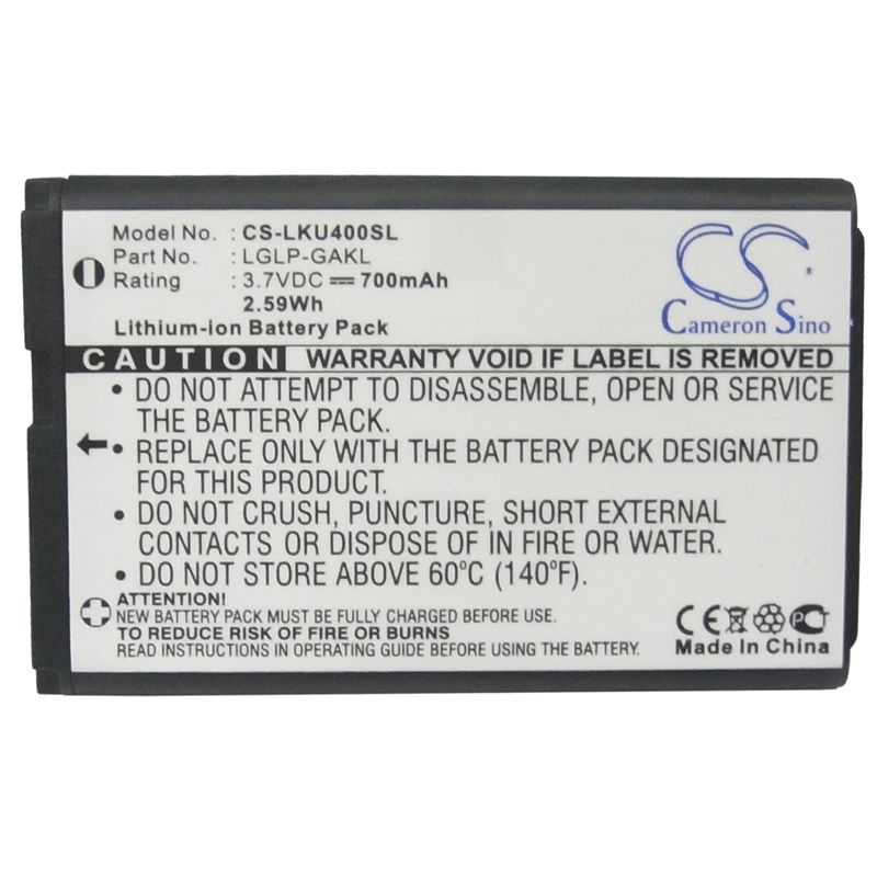 Li-ion Battery fits Lg, u400 3.7V, 700mAh Communications Cameron Sino Technology Limited