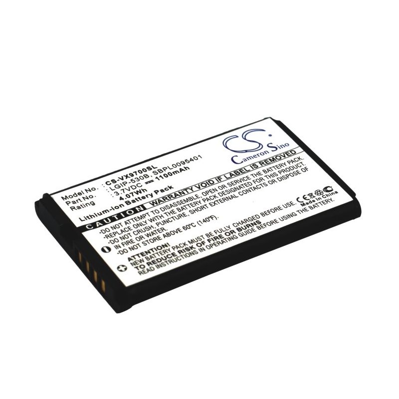 Li-ion Battery fits Lg, versa vx9600, vx9600, vx9700 3.7V, 1100mAh Communications Cameron Sino Technology Limited