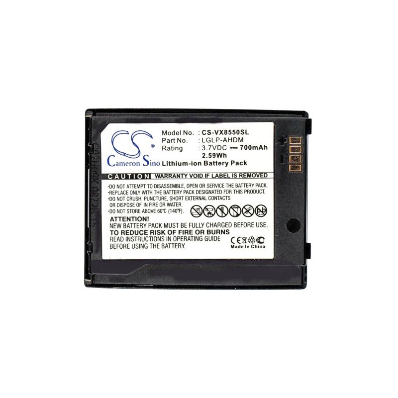 Li-ion Battery fits Lg, vx8550, vx-8550, vx-8550 chocolate 3.7V, 700mAh Communications Cameron Sino Technology Limited