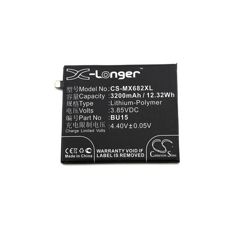 Li-Polymer Battery fits Meilan, u20, u20 dual sim, meizu 3.85V, 3200mAh Mobile & SmartPhone Cameron Sino Technology Limited