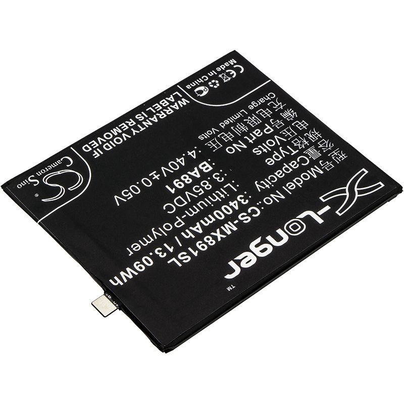 Li-Polymer Battery fits Meizu, 15 plus, 15 plus dual sim, 15 plus dual sim td-lte 3.85V, 3400mAh Mobile & SmartPhone Cameron Sino Technology Limited