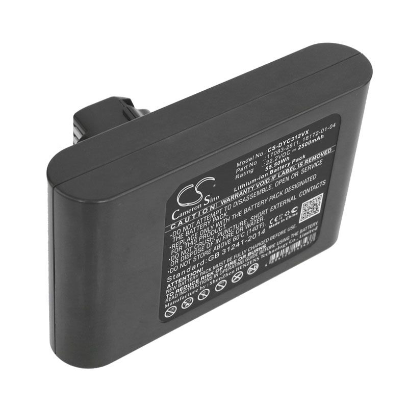 2500mah Li-ion Battery Fits Dyson, Dc31, Dc31 Animal, Dc34 22.2v Vacuum Cameron Sino Technology Limited