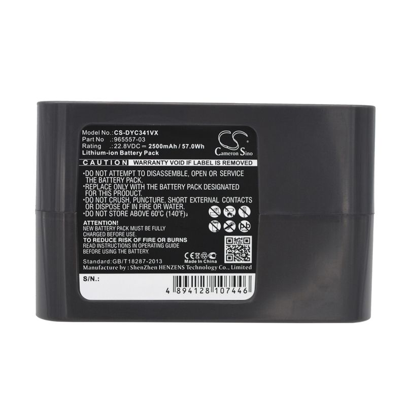 2500mah Type B Only, Li-ion Battery Fits Dyson, Dc31 Animal, Dc34, Dc34 Animal 22.8v Vacuum Cameron Sino Technology Limited