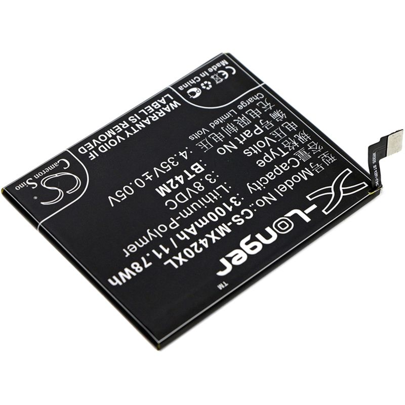 Li-Polymer Battery fits Meizu, blue charm metal, m1 metal 3.8V, 3100mAh Communications Cameron Sino Technology Limited (Suspended)