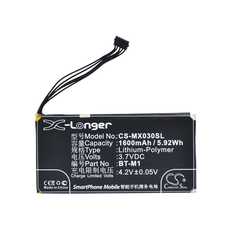 Li-Polymer Battery fits Meizu, m030, mx, mx1 3.7V, 1600mAh Communications Cameron Sino Technology Limited (Suspended)