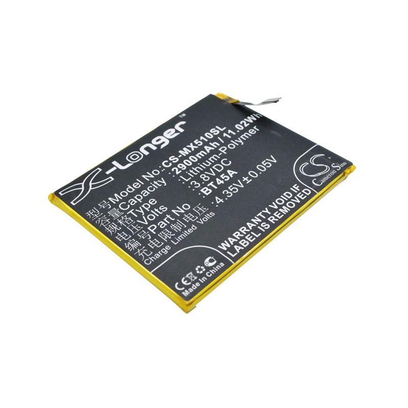 Li-Polymer Battery fits Meizu, m2 note m571c, m2 note m571h, m571c 3.8V, 2900mAh Mobile & SmartPhone Cameron Sino Technology Limited