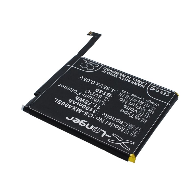 Li-polymer Battery Fits Meizu, M460, M461, Mx4 3.8v, 3100mah Mobile & SmartPhone Cameron Sino Technology Limited