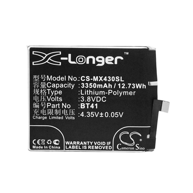 Li-Polymer Battery fits Meizu, m462u, mx4 pro, mx4swds0 3.8V, 3350mAh Mobile & SmartPhone Cameron Sino Technology Limited