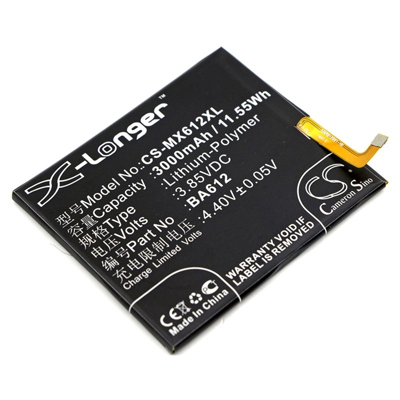Li-Polymer Battery fits Meizu, m5s, m5s dual sim, m5s dual sim td-lte 3.85V, 3000mAh Mobile & SmartPhone Cameron Sino Technology Limited