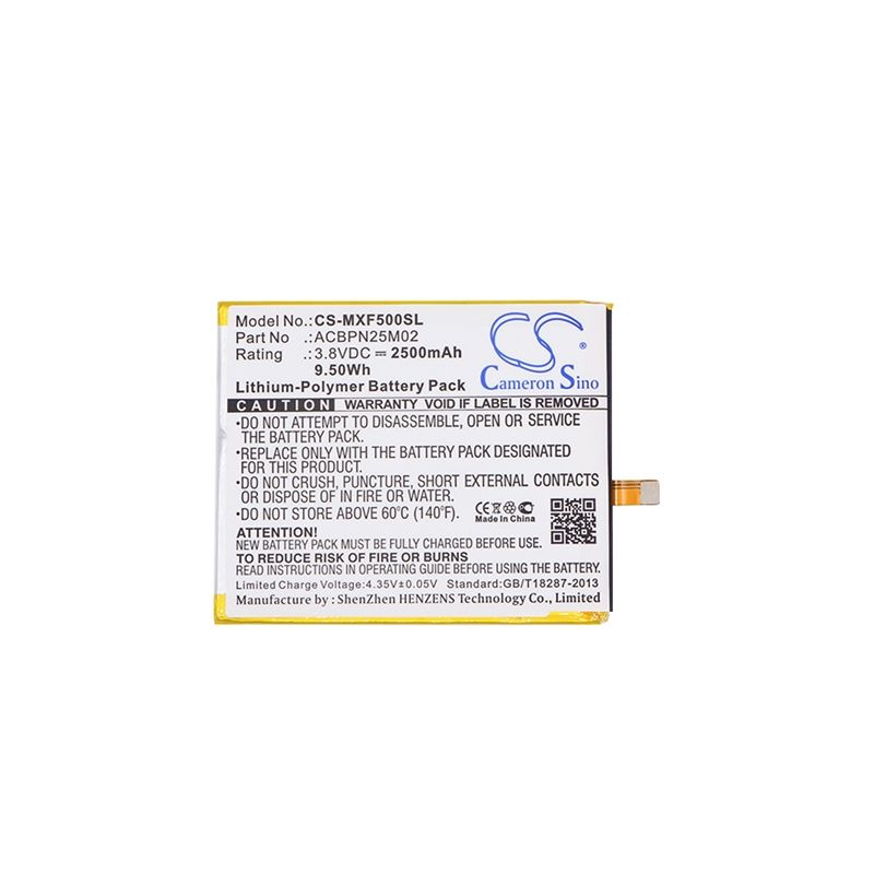 Li-Polymer Battery fits Micromax, canvas fire 5, canvas fire 5 dual sim 3.8V, 2500mAh Communications Cameron Sino Technology Limited (Suspended)