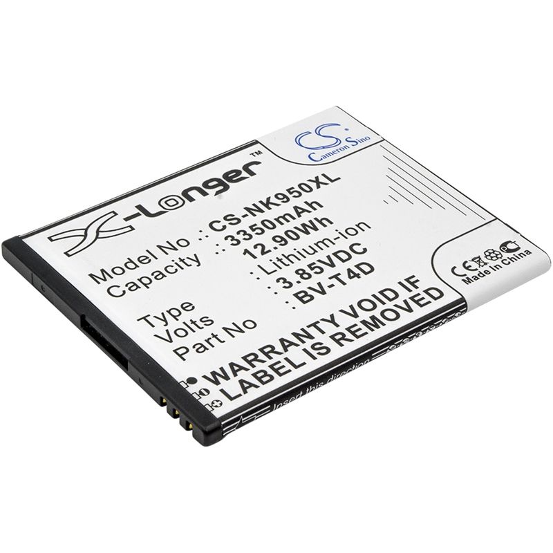 Li-ion Battery fits Microsoft, cityman, lumia 950 xl, lumia 950 xl dual sim 3.85V, 3350mAh Mobile & SmartPhone Cameron Sino Technology Limited