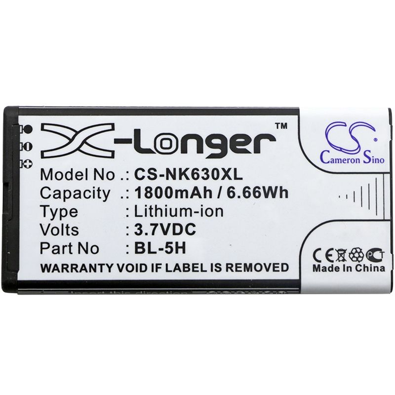 Li-ion Battery Fits Microsoft, Lumia 630, Lumia 630 Dual Sim, Lumia 635 3.7v, 1800mah Mobile & SmartPhone Cameron Sino Technology Limited