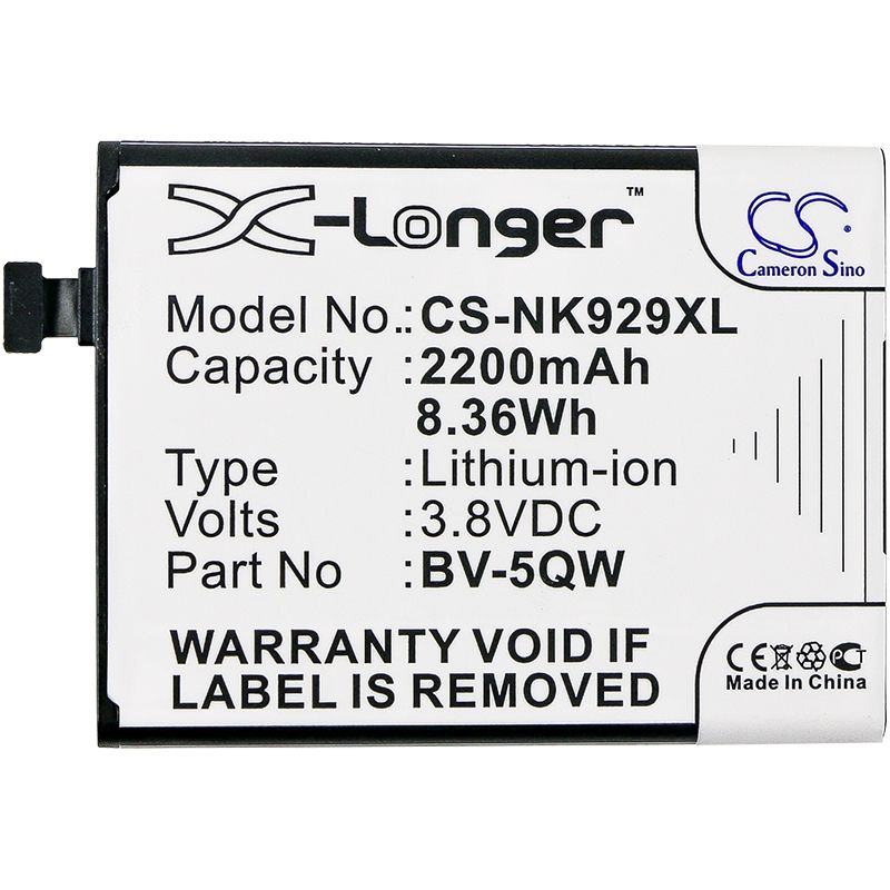 Li-ion Battery fits Microsoft, lumia 929, lumia 930, rm927 3.8V, 2200mAh Mobile & SmartPhone Cameron Sino Technology Limited