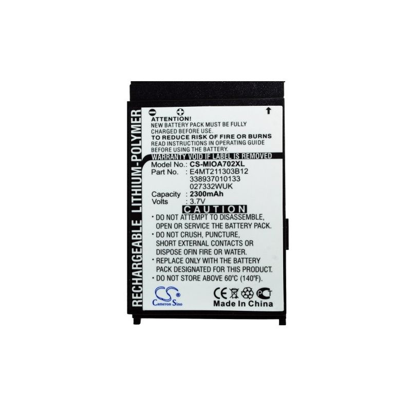 Li-Polymer Battery fits Mitac, mio a702 3.7V, 2300mAh Communications Cameron Sino Technology Limited