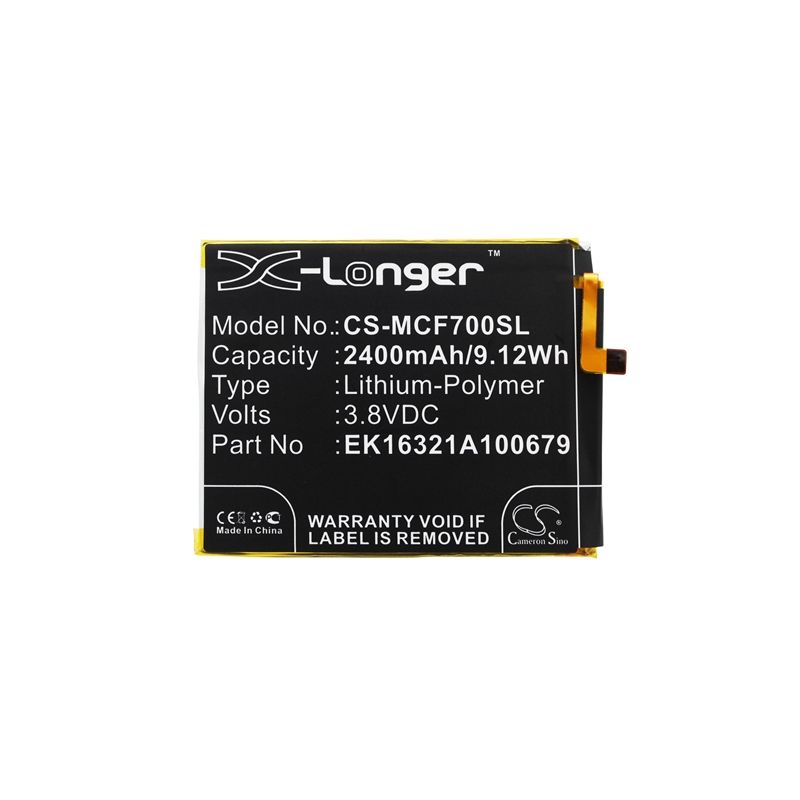 Li-Polymer Battery fits Mobistel, cynus f7, cynus f7 4g 3.8V, 2400mAh Communications Cameron Sino Technology Limited (Suspended)