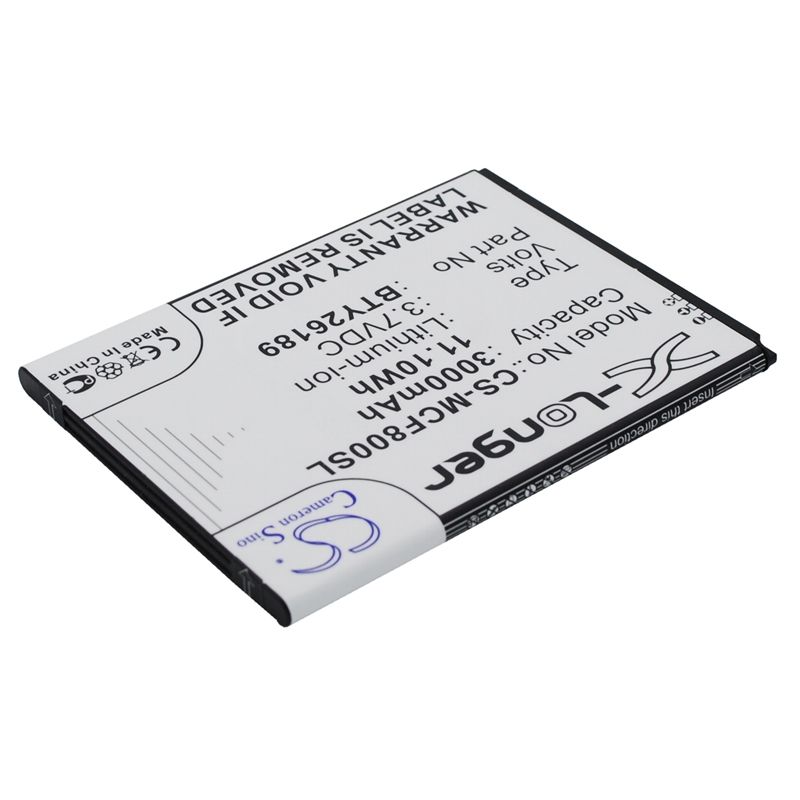 Li-ion Battery fits Mobistel, cynus f8 3.7V, 3000mAh Mobile & SmartPhone Cameron Sino Technology Limited