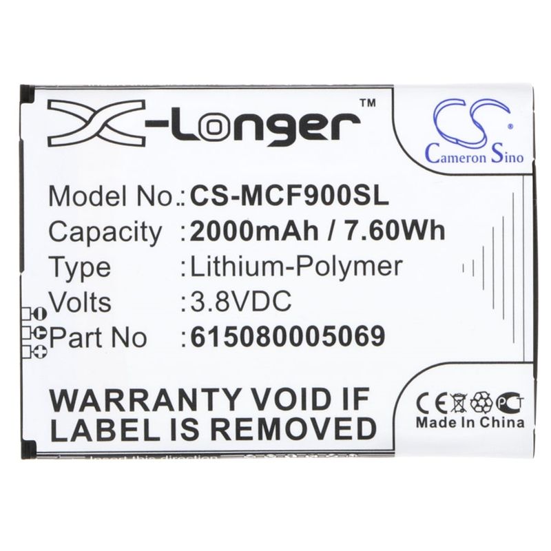 Li-Polymer Battery fits Mobistel, cynus f9, cynus f9 4g, f303-s 3.8V, 2000mAh Mobile & SmartPhone Cameron Sino Technology Limited