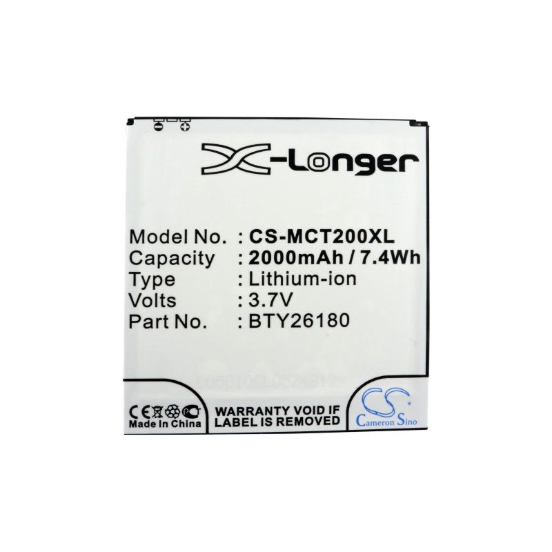 Li-ion Battery fits Mobistel, cynus t2, mt-9081w, sh26160mobistel/std 3.7V, 2000mAh Mobile & SmartPhone Cameron Sino Technology Limited