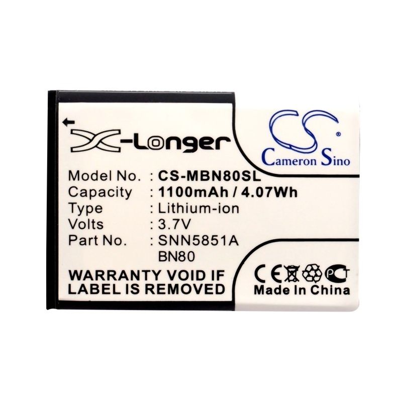 Li-ion Battery fits Motorola, backflip, backflip i886, enzo 3.7V, 1100mAh Mobile & SmartPhone Cameron Sino Technology Limited