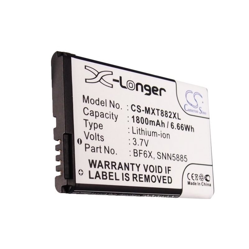 Li-ion Battery fits Motorola, domino +, droid 3, milestone 3 3.7V, 1800mAh Mobile & SmartPhone Cameron Sino Technology Limited