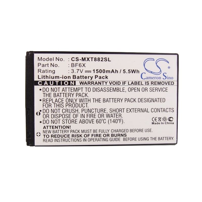 Li-ion Battery Fits Motorola, Domino +, Droid 3, Milestone 3 3.7v, 1500mah Mobile & SmartPhone Cameron Sino Technology Limited