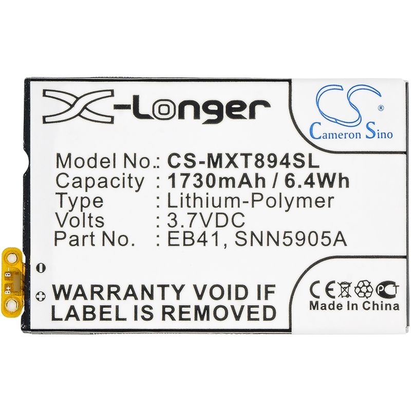 Li-Polymer Battery fits Motorola, droid 4, p893, p894 3.7V, 1730mAh Mobile & SmartPhone Cameron Sino Technology Limited