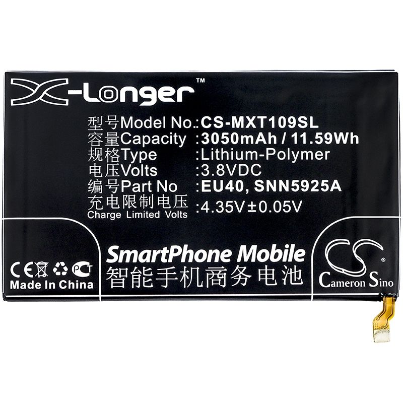 Li-Polymer Battery fits Motorola, droid maxx, droid ultra xt1080, droid xt1080 maxx 3.8V, 3050mAh Mobile & SmartPhone Cameron Sino Technology Limited