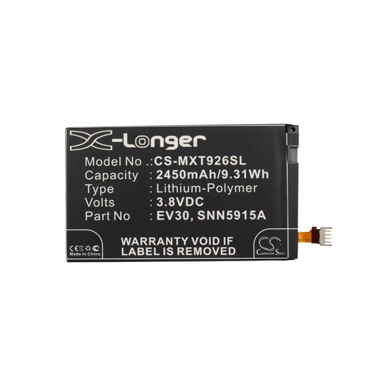 Li-polymer Battery Fits Motorola, Droid Razr Maxx, Droid Razr Maxx Hd 4g, Xt916m 3.8v, 2450mah Mobile & SmartPhone Cameron Sino Technology Limited