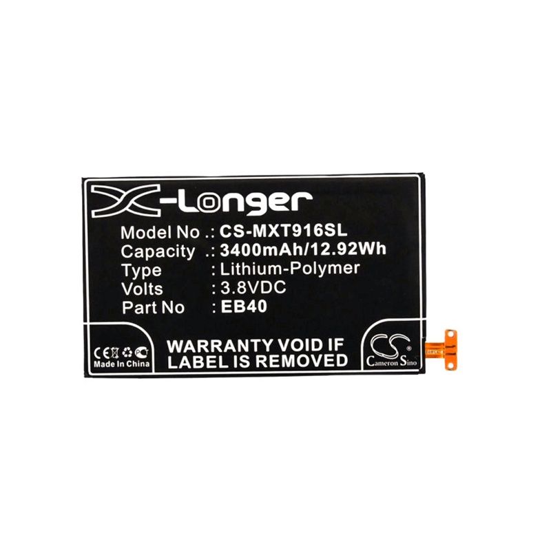 Li-Polymer Battery fits Motorola, droid razr maxx, xt912m, xt916 3.8V, 3400mAh Mobile & SmartPhone Cameron Sino Technology Limited