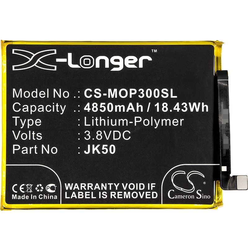 Li-Polymer Battery fits Motorola, g7 power, one power, p30 note 3.8V, 4850mAh Mobile & SmartPhone Cameron Sino Technology Limited