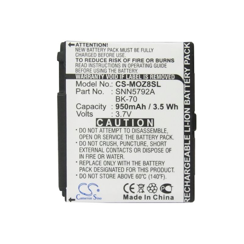 Li-ion Battery fits Motorola, i335, i876, ic402 3.7V, 950mAh Mobile & SmartPhone Cameron Sino Technology Limited