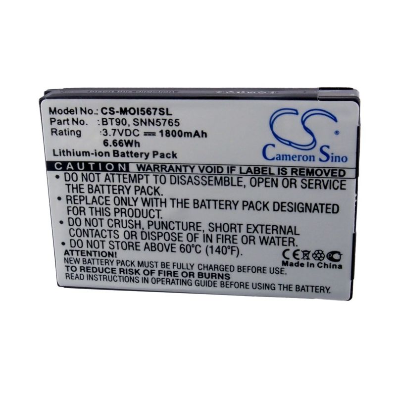 Li-ion Battery Fits Motorola, I576, Q9c, Q9e 3.7v, 1800mah Mobile & SmartPhone Cameron Sino Technology Limited