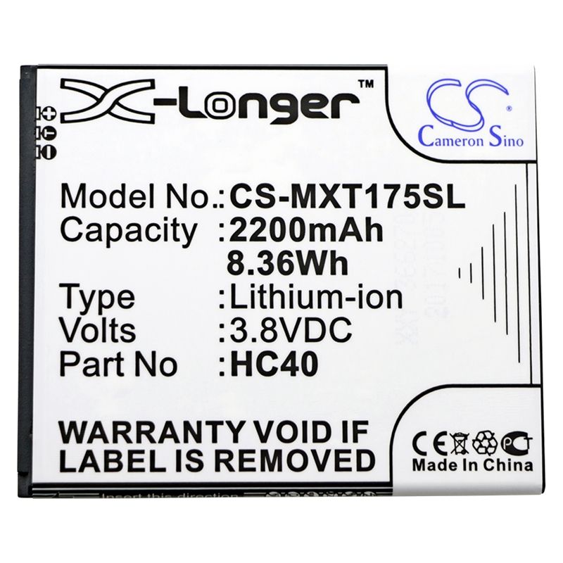 Li-ion Battery Fits Motorola, M2998, M2c63, Moto C 3.8v, 2200mah Mobile & SmartPhone Cameron Sino Technology Limited