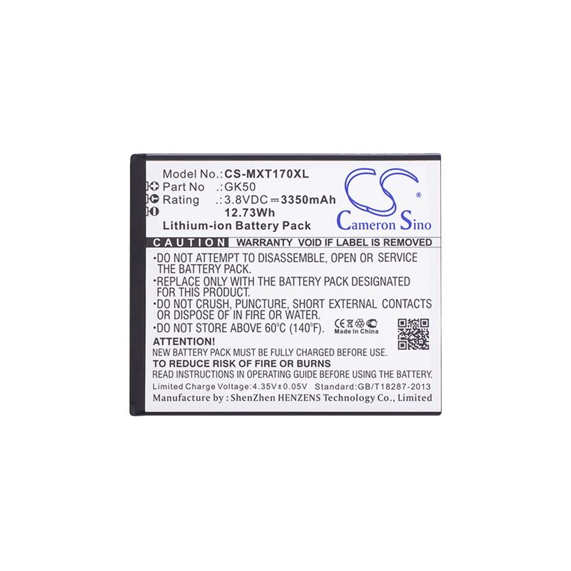 Li-ion Battery fits Motorola, moto e power, moto e3 power, moto e3 power dual sim 3.8V, 3350mAh Mobile & SmartPhone Cameron Sino Technology Limited