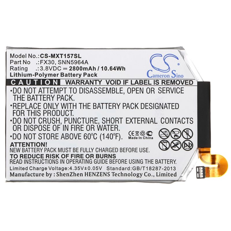 Li-polymer Battery Fits Motorola, Moto X Pure Edition, Moto X Style, Pure 3.8v, 2800mah Mobile & SmartPhone Cameron Sino Technology Limited