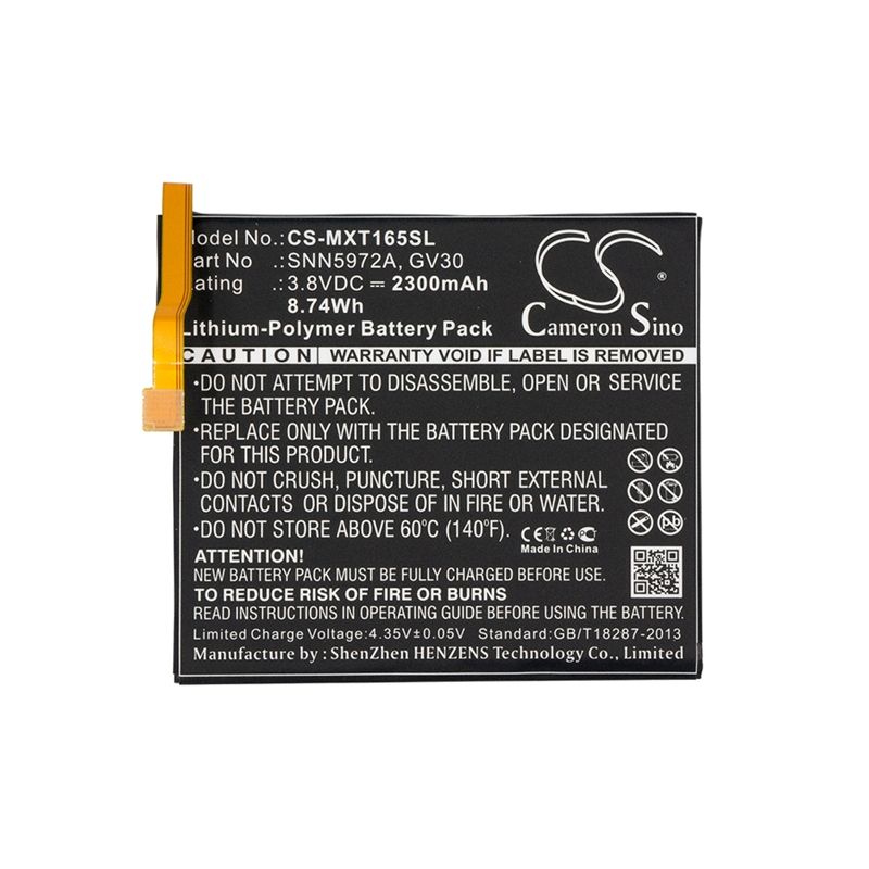 Li-polymer Battery Fits Motorola, Moto Z Droid Edition Xlte, Moto Z Dual Sim, Moto Z Td-lte 3.8v, 2300mah Mobile & SmartPhone Cameron Sino Technology Limited