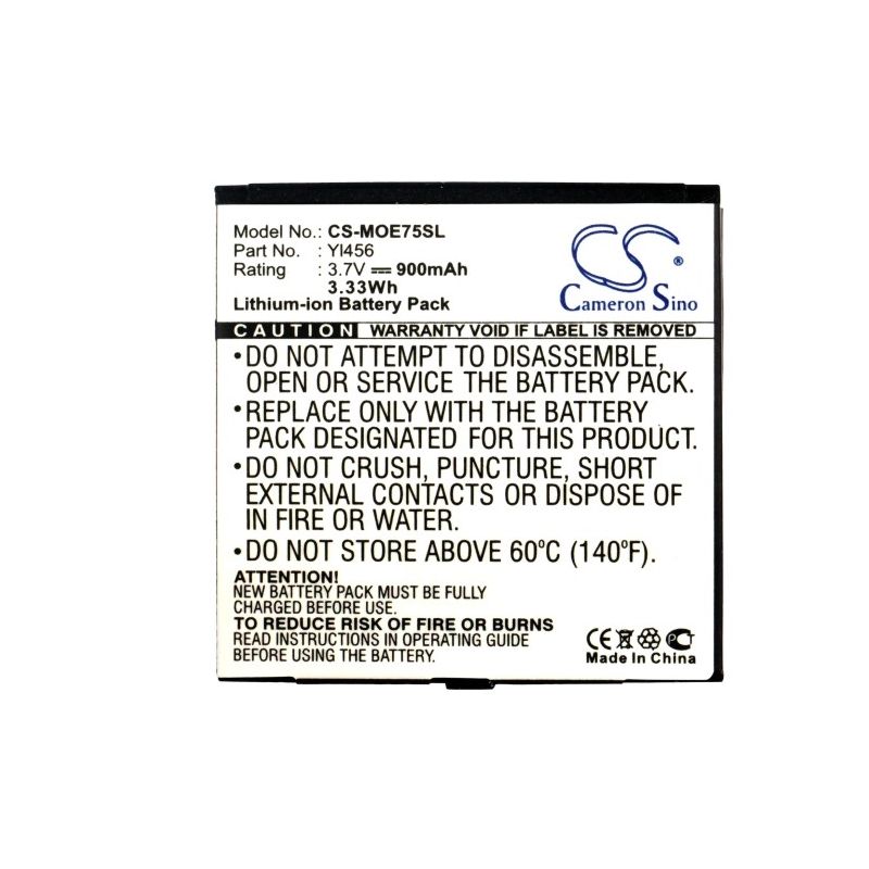 Li-ion Battery fits Motorola, ve75 3.7V, 900mAh Mobile & SmartPhone Cameron Sino Technology Limited (Suspended)