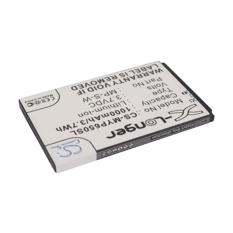 Li-ion Battery fits Myphone,6500 3.7V, 1000mAh Mobile & SmartPhone Cameron Sino Technology Limited