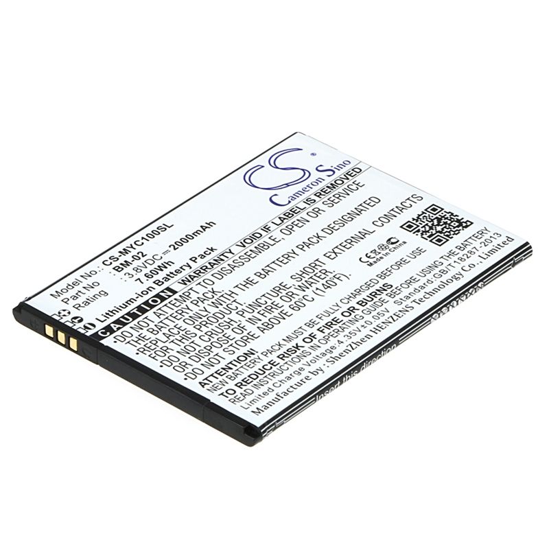 Li-ion Battery fits Myphone, cube 3.8V, 2000mAh Mobile & SmartPhone Cameron Sino Technology Limited