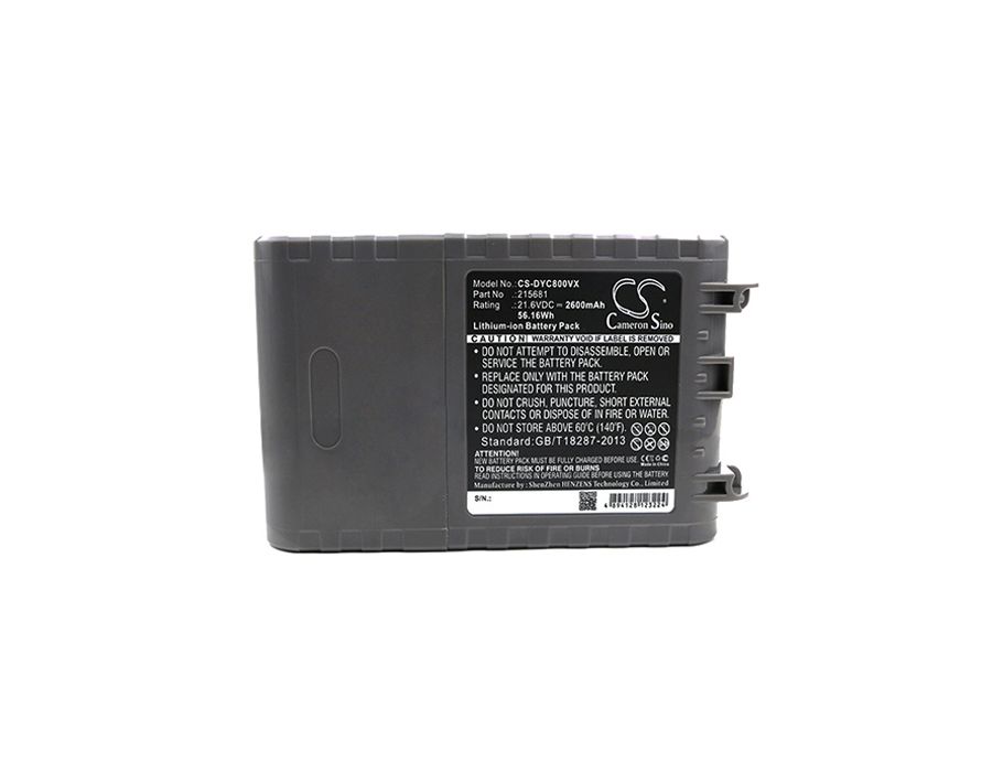 2600mah Li-ion Battery Fits Dyson, Sv10, V8, V8 Absolute 21.6v Vacuum Cameron Sino Technology Limited