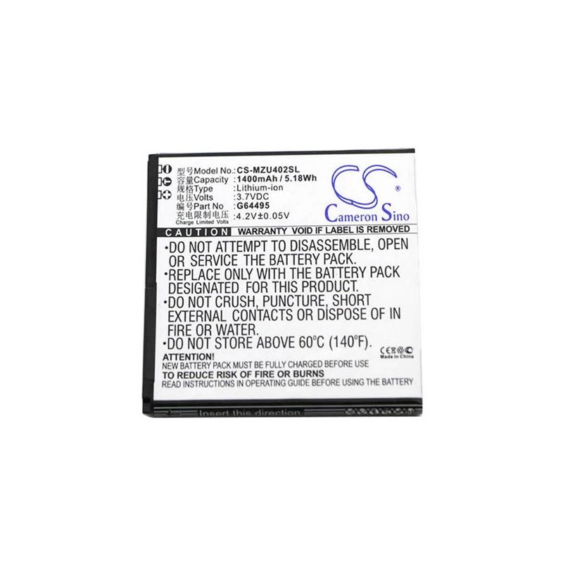 Li-ion Battery fits Navon, mizu d402, mizu m402 3.7V, 1400mAh Mobile & SmartPhone Cameron Sino Technology Limited