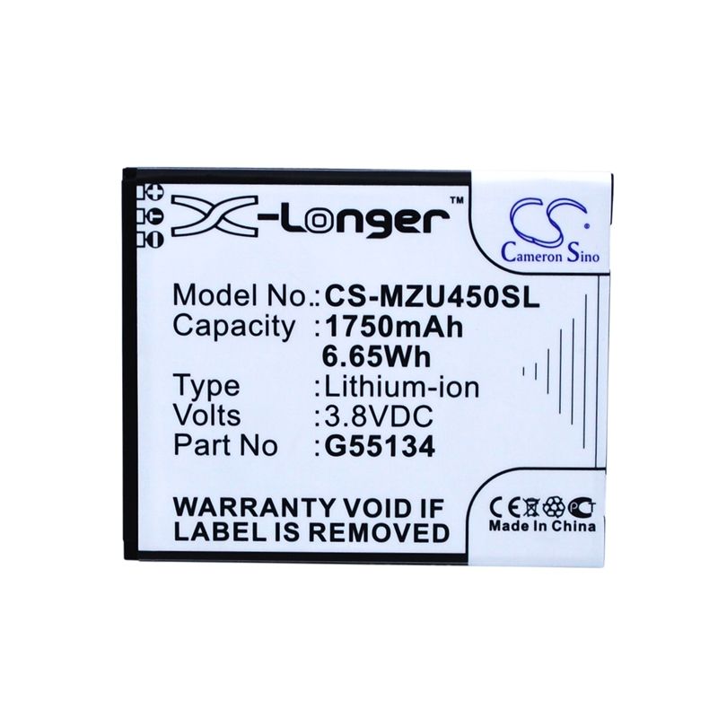 Li-ion Battery fits Navon, mizu m450, mizu m450 dual sim 3.8V, 1750mAh Mobile & SmartPhone Cameron Sino Technology Limited